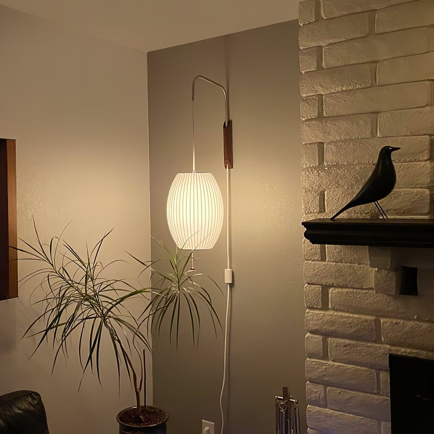 Kyntaroc | Retro Geribbelde Silhouet Zwevende Bol Wandlamp