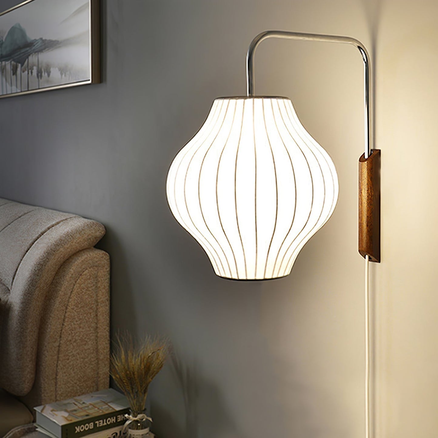 Kyntaroc | Retro Geribbelde Silhouet Zwevende Bol Wandlamp