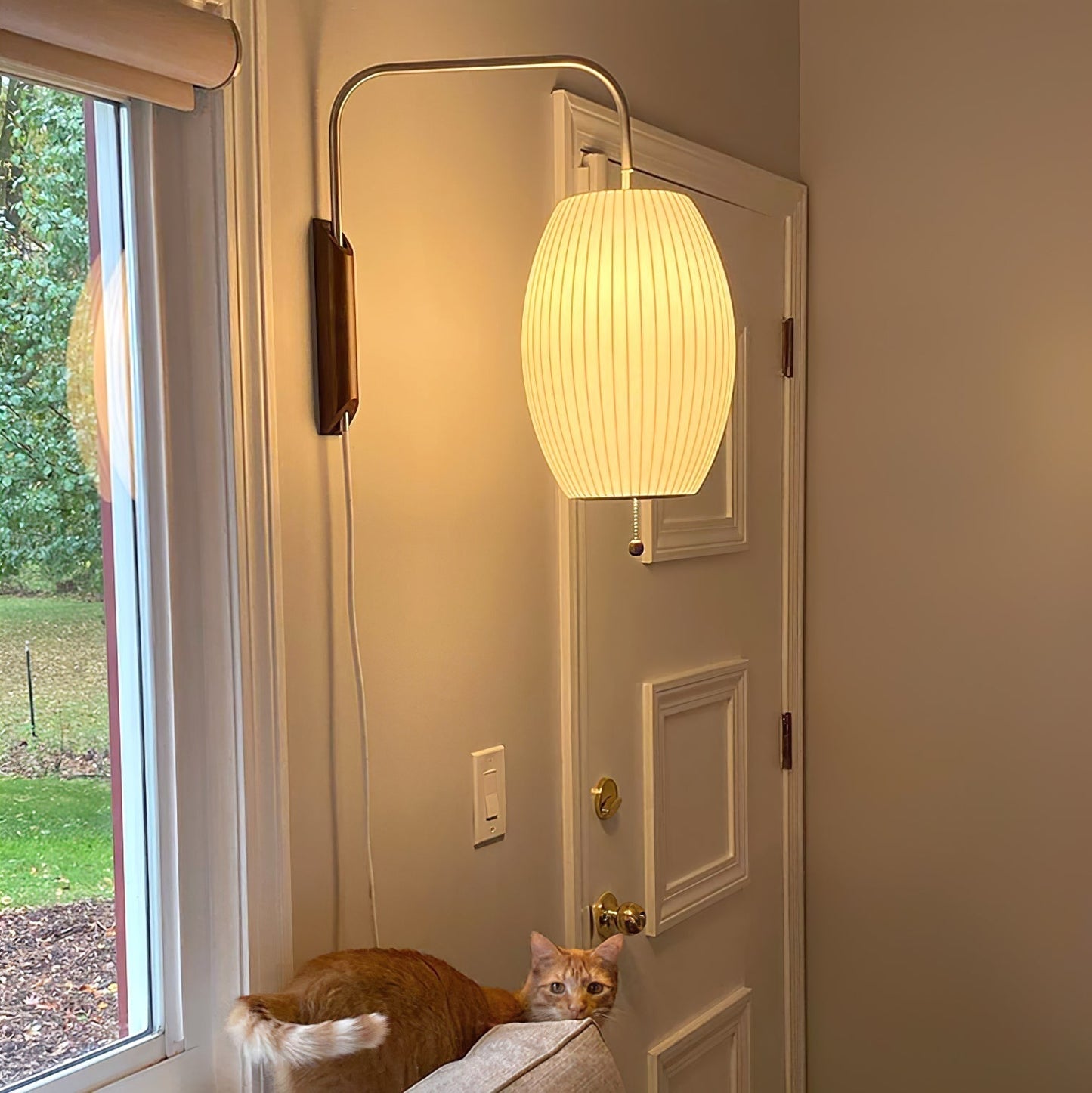 Kyntaroc | Retro Geribbelde Silhouet Zwevende Bol Wandlamp