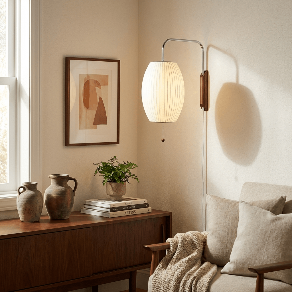 Kyntaroc | Retro Geribbelde Silhouet Zwevende Bol Wandlamp