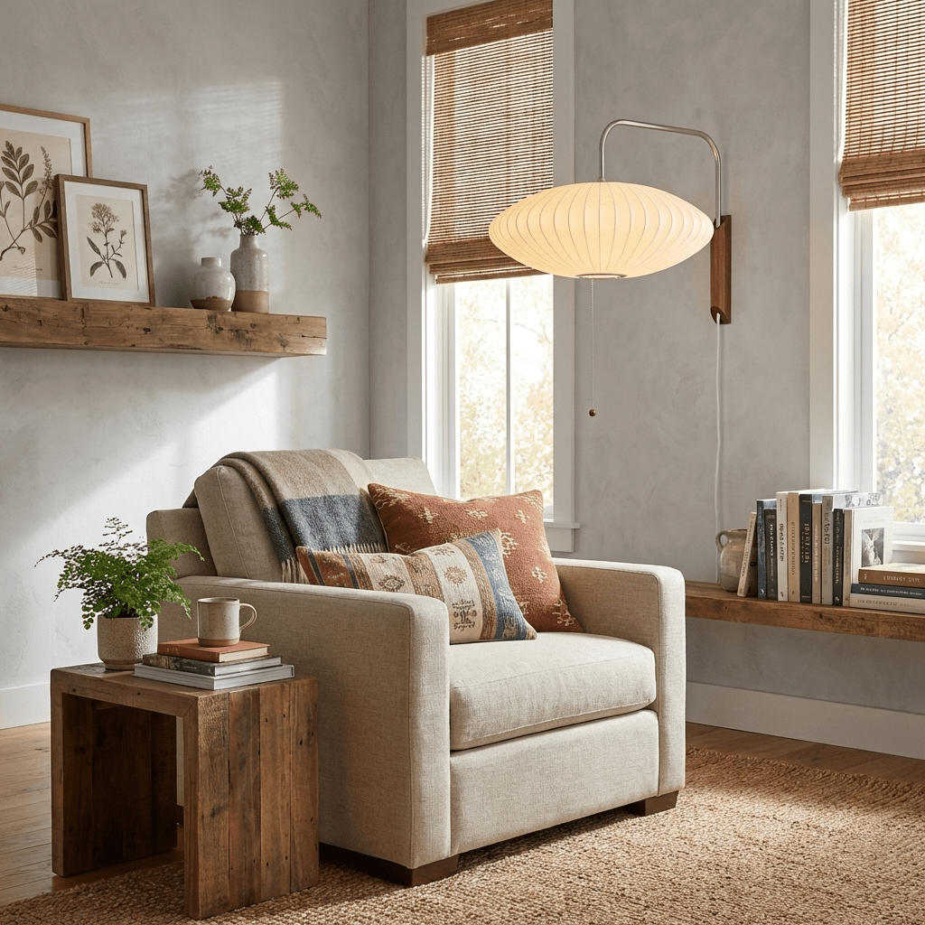 Kyntaroc | Retro Geribbelde Silhouet Zwevende Bol Wandlamp