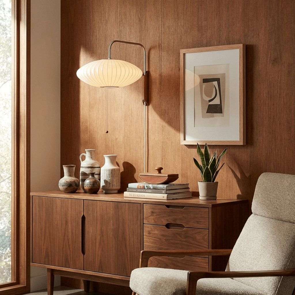 Kyntaroc | Retro Geribbelde Silhouet Zwevende Bol Wandlamp
