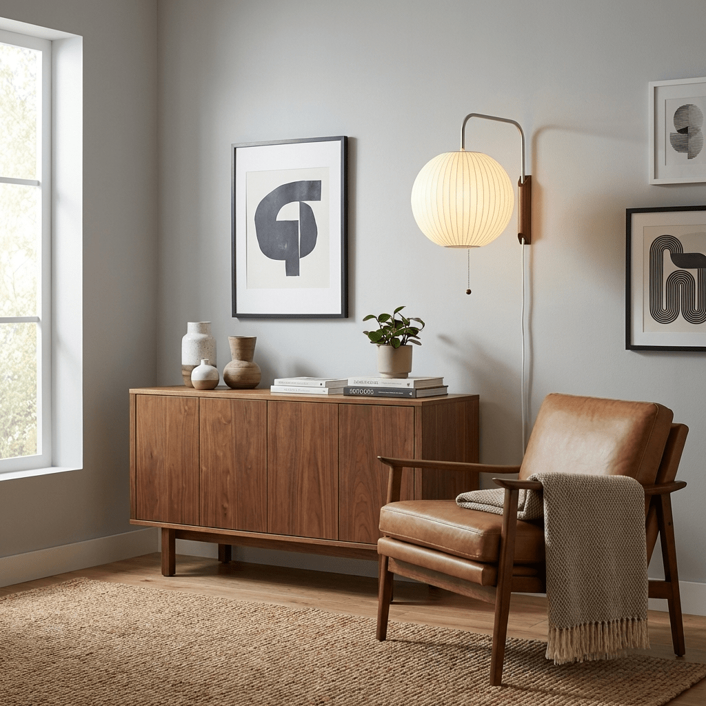 Kyntaroc | Retro Geribbelde Silhouet Zwevende Bol Wandlamp