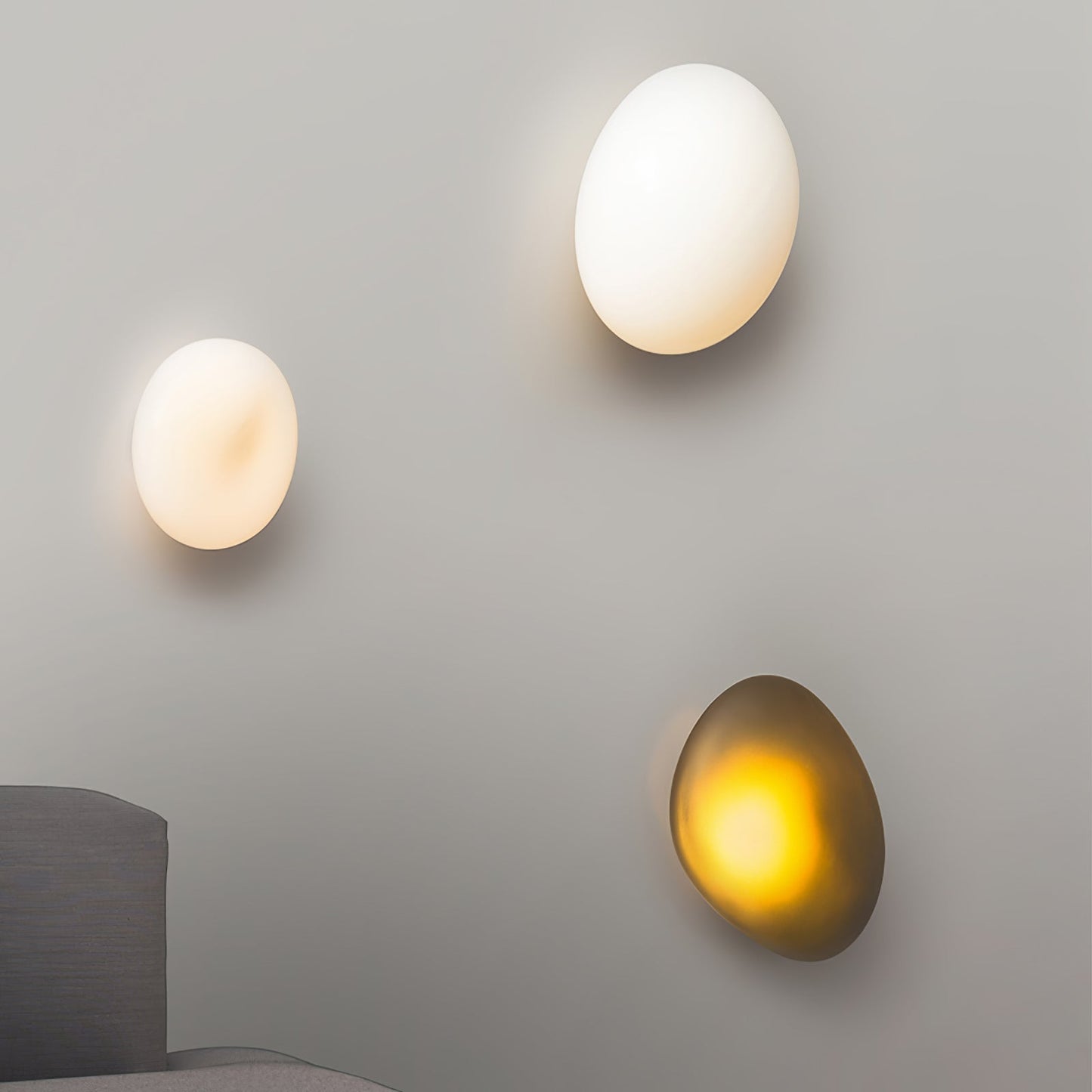 Caldrion | Met de Hand Geblazen Glazen Kiezel Wandlamp