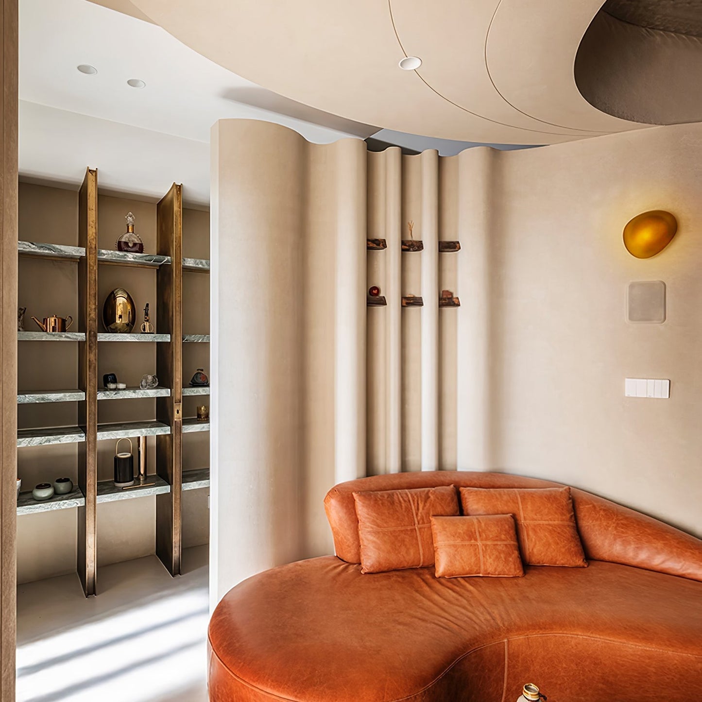Caldrion | Met de Hand Geblazen Glazen Kiezel Wandlamp