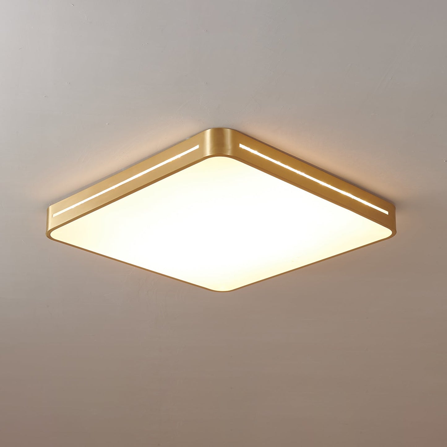 Isalun | Minimalistische Messing Geometrische Plafondlamp