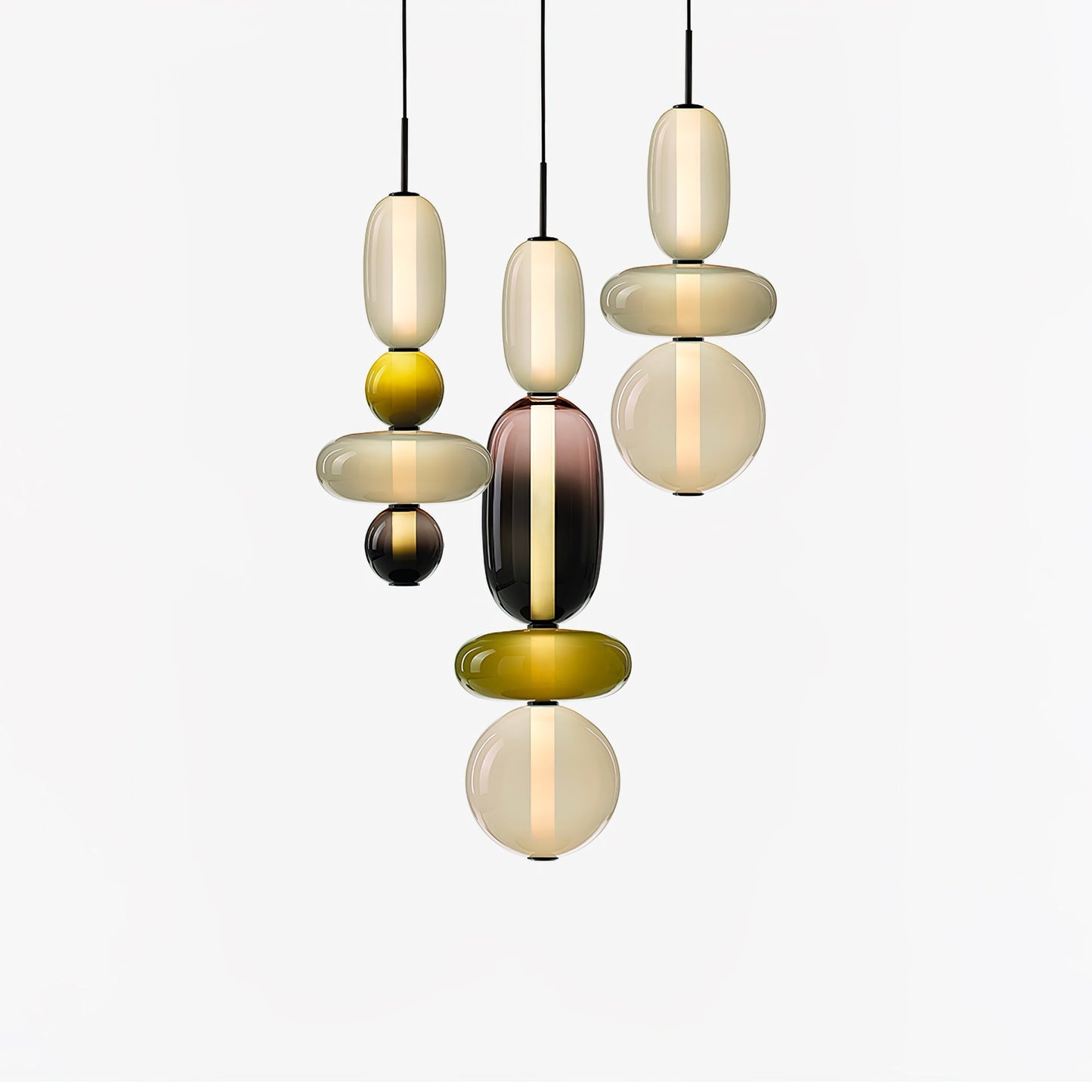 Nyxorise | Ambachtelijke Regenval Cluster Glazen Hanglamp