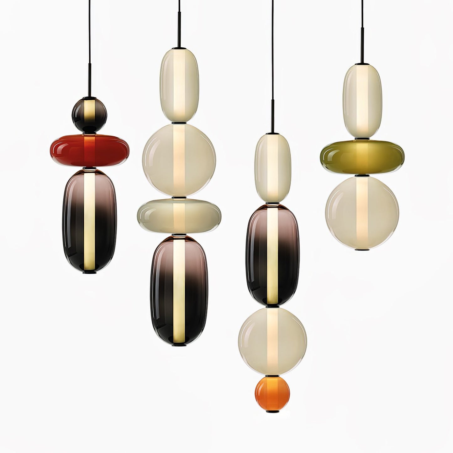 Nyxorise | Ambachtelijke Regenval Cluster Glazen Hanglamp