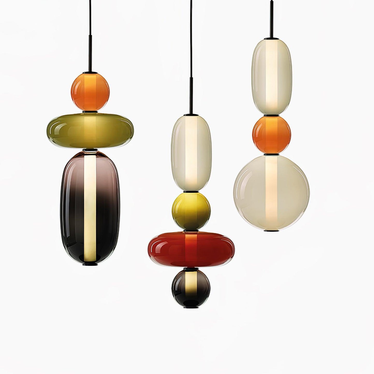 Nyxorise | Ambachtelijke Regenval Cluster Glazen Hanglamp