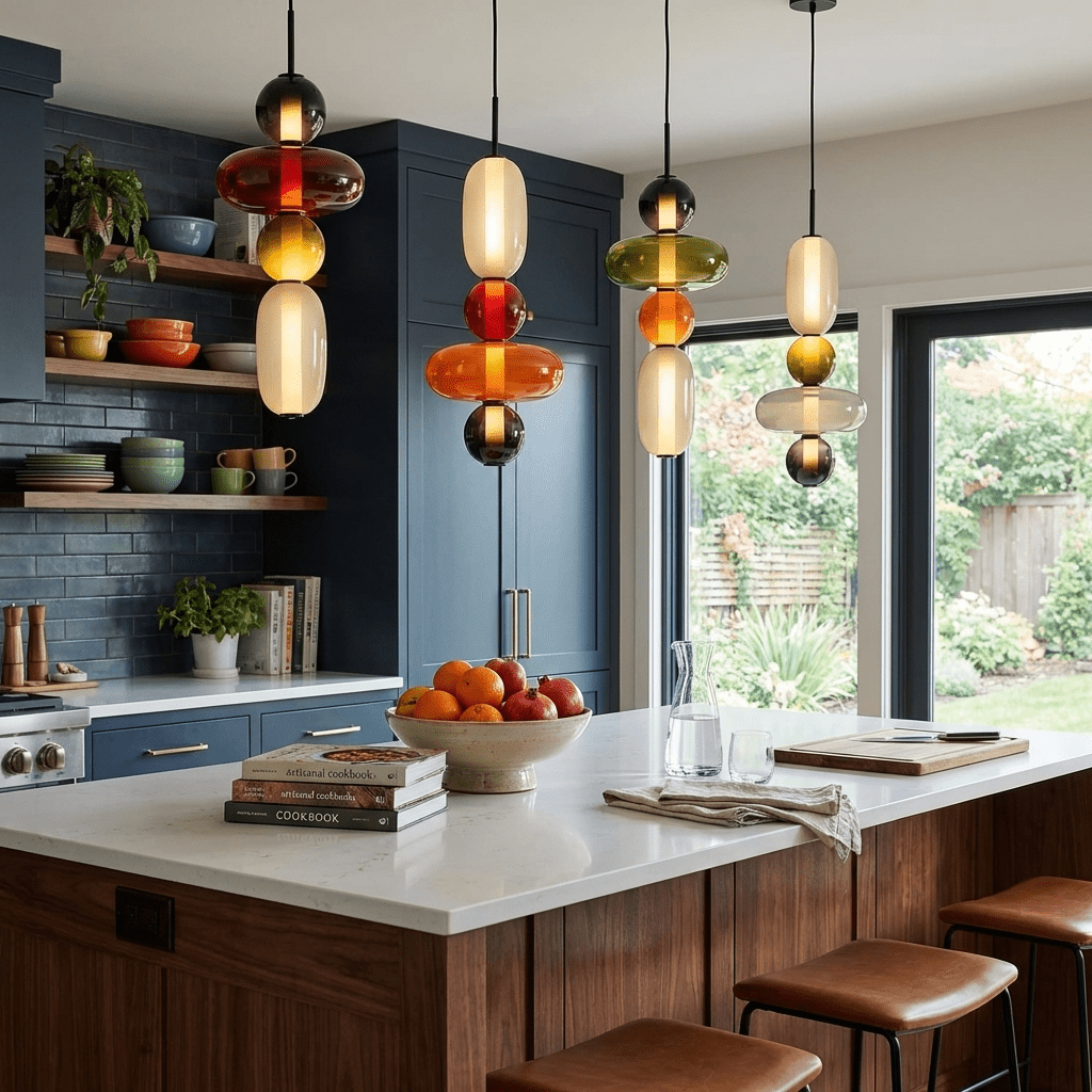 Nyxorise | Ambachtelijke Regenval Cluster Glazen Hanglamp