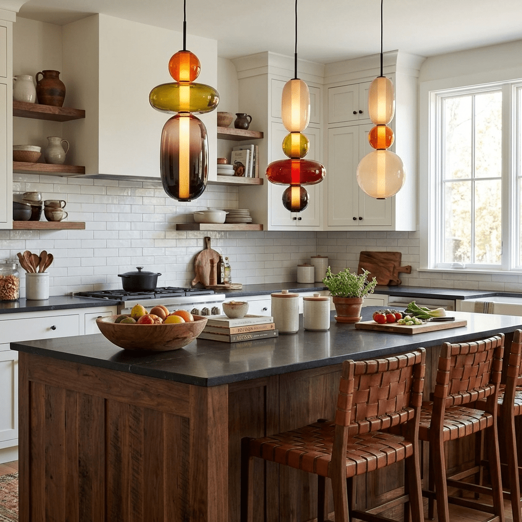 Nyxorise | Ambachtelijke Regenval Cluster Glazen Hanglamp