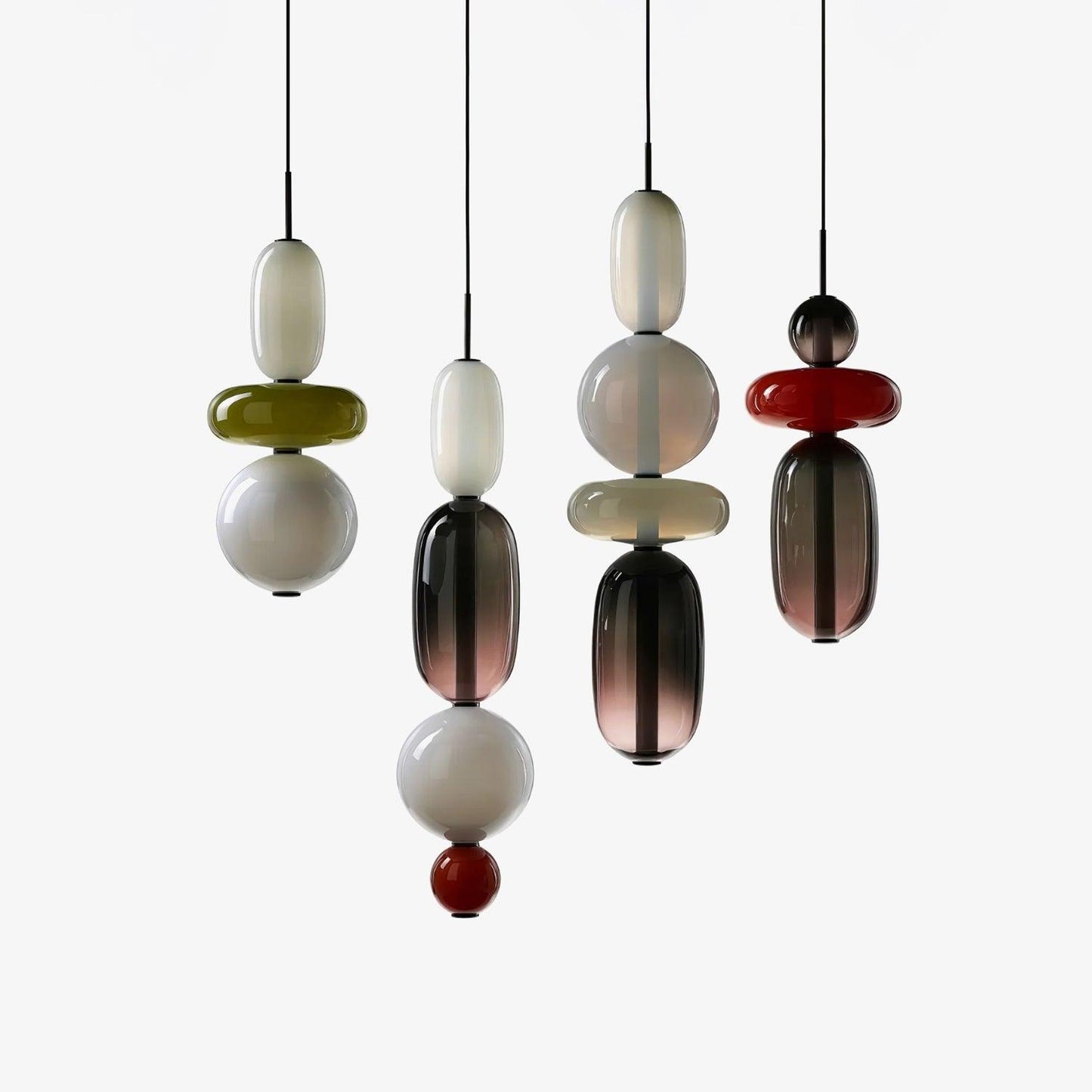 Nyxorise | Ambachtelijke Regenval Cluster Glazen Hanglamp