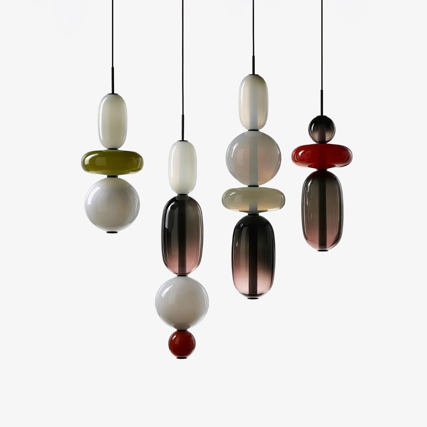 Nyxorise | Ambachtelijke Regenval Cluster Glazen Hanglamp