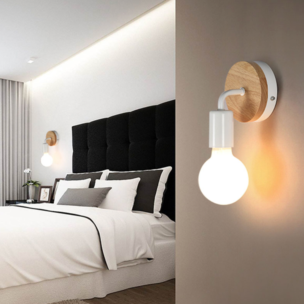 Vaelisth | Minimalistische Scandinavische Houten Beugel Wandlamp