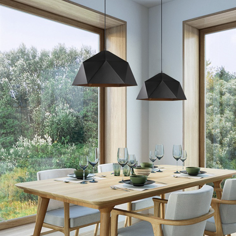 Veldoran | Geribbelde Geometrische Kegel Industriële Metalen Hanglamp