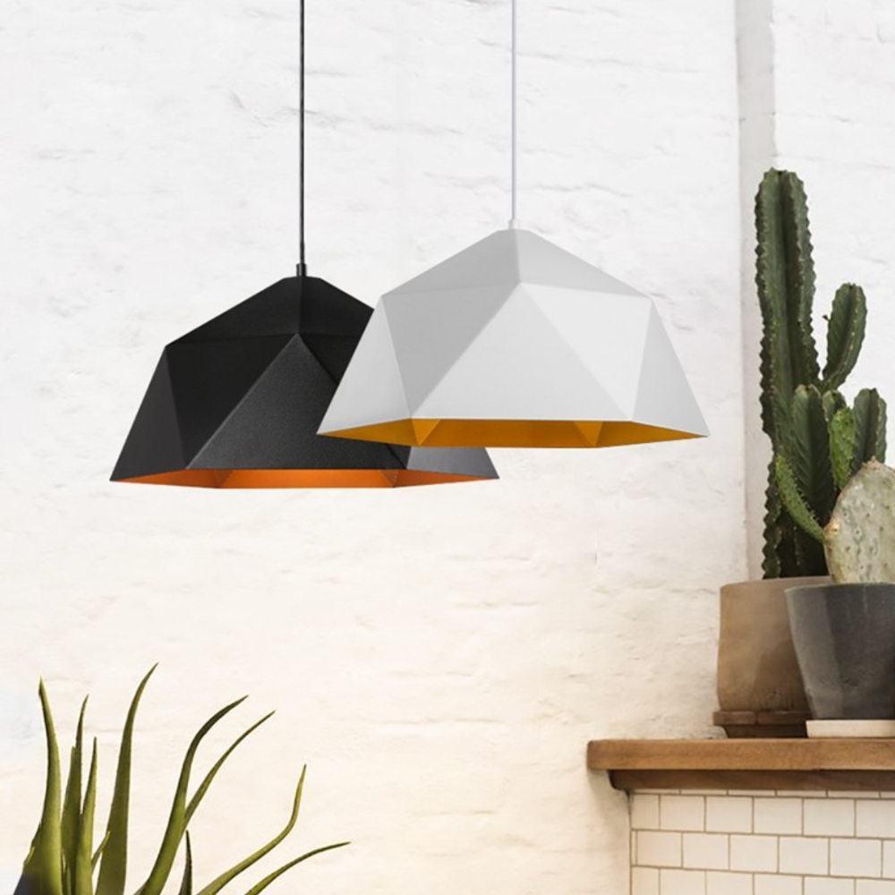 Veldoran | Geribbelde Geometrische Kegel Industriële Metalen Hanglamp