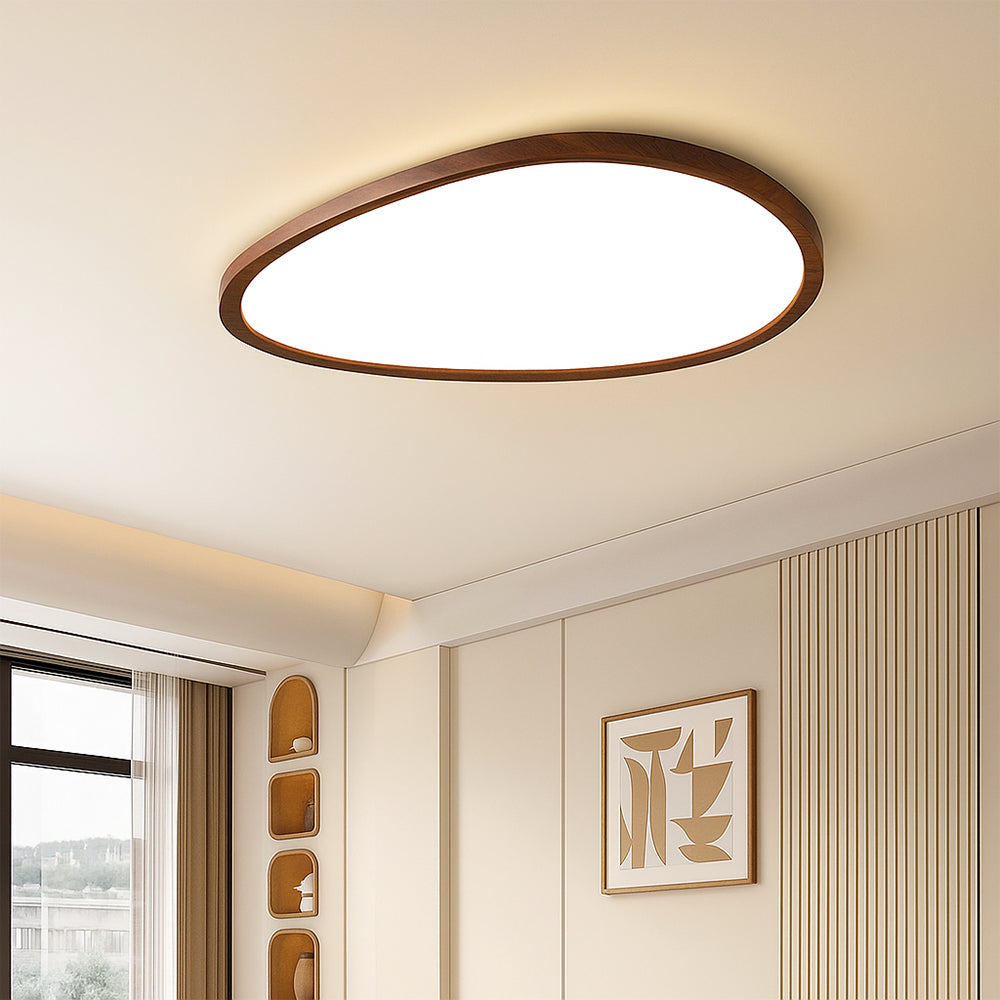 Vedra | Nordic Stijl Platte Houten Frame Plafondlamp
