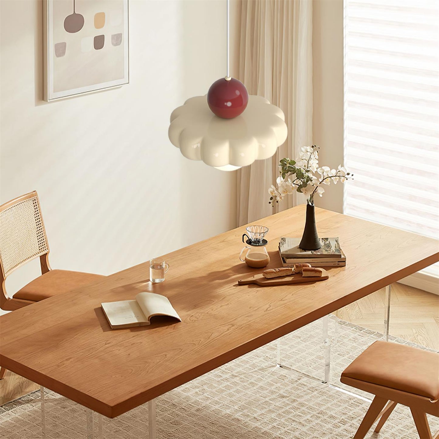 Norda | Noordse Geribbelde Koepel Hangende Globe Lamp