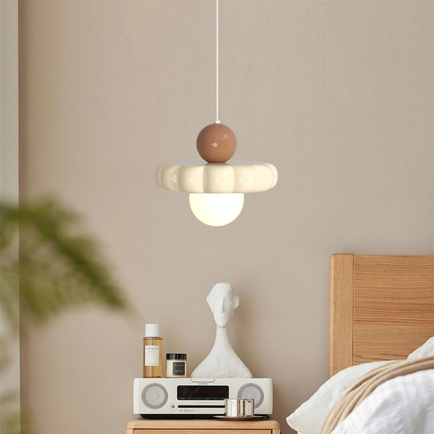 Norda | Noordse Geribbelde Koepel Hangende Globe Lamp