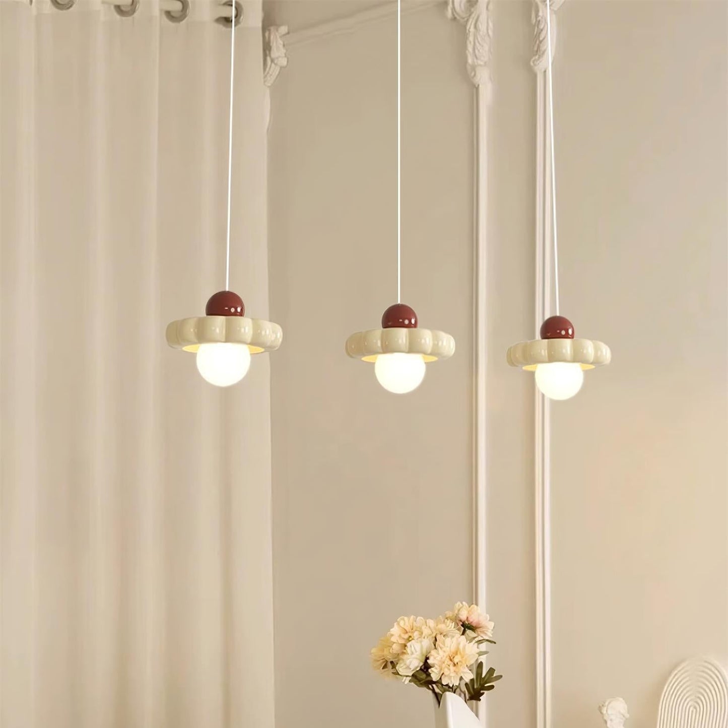 Norda | Noordse Geribbelde Koepel Hangende Globe Lamp