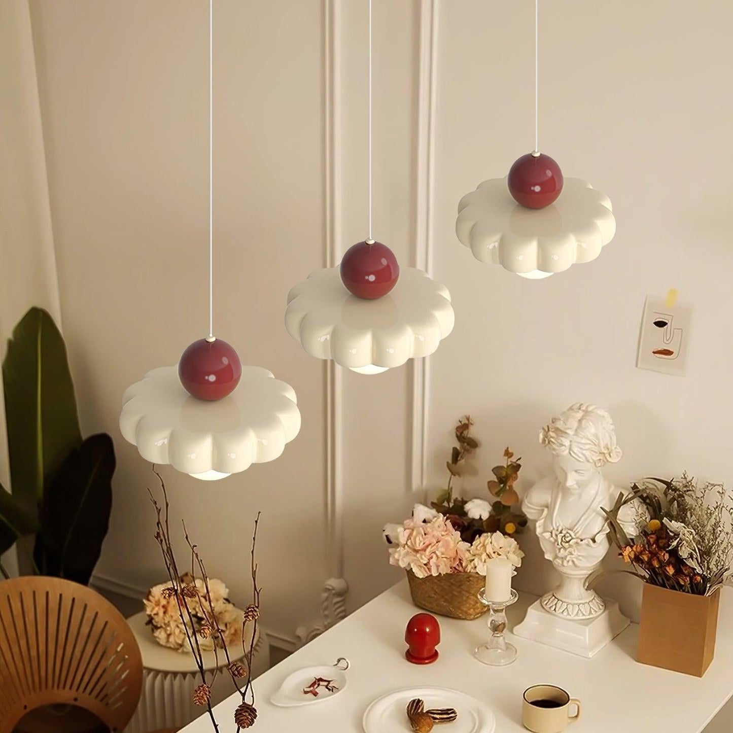 Norda | Noordse Geribbelde Koepel Hangende Globe Lamp