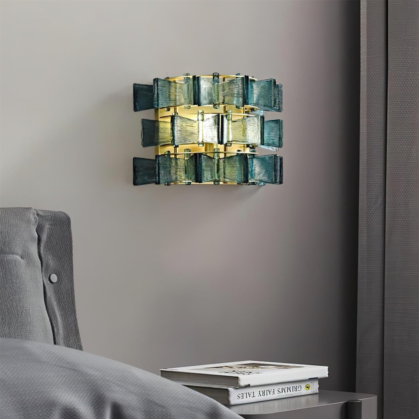 Luvidra | Lint Silhouet Geribbelde Glazen Architecturale Wandlamp