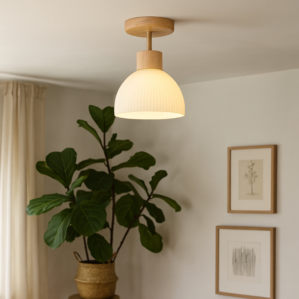 Lignis | Moderne Scandinavische Houten Plafondlamp