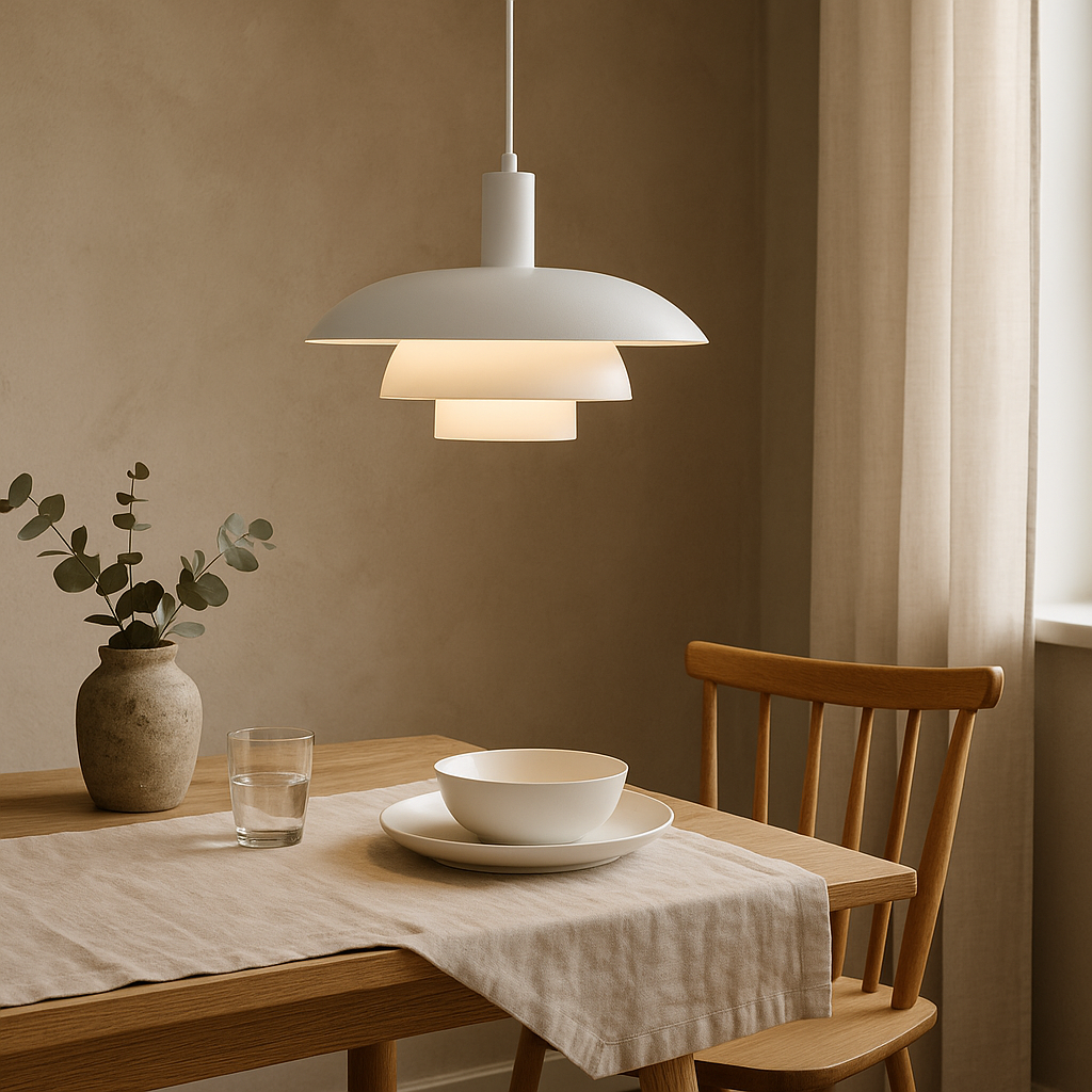 Dania | Minimalistische Deense Stijl Gelaagde Metalen Hanglamp