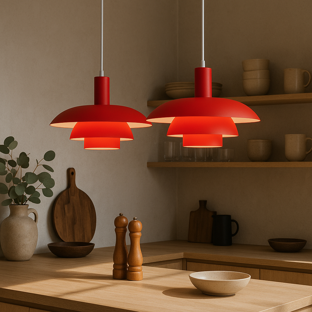 Dania | Minimalistische Deense Stijl Gelaagde Metalen Hanglamp