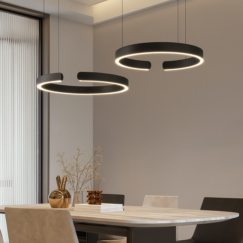 Cyclus | Hedendaagse Open Ring Metalen Hanglamp