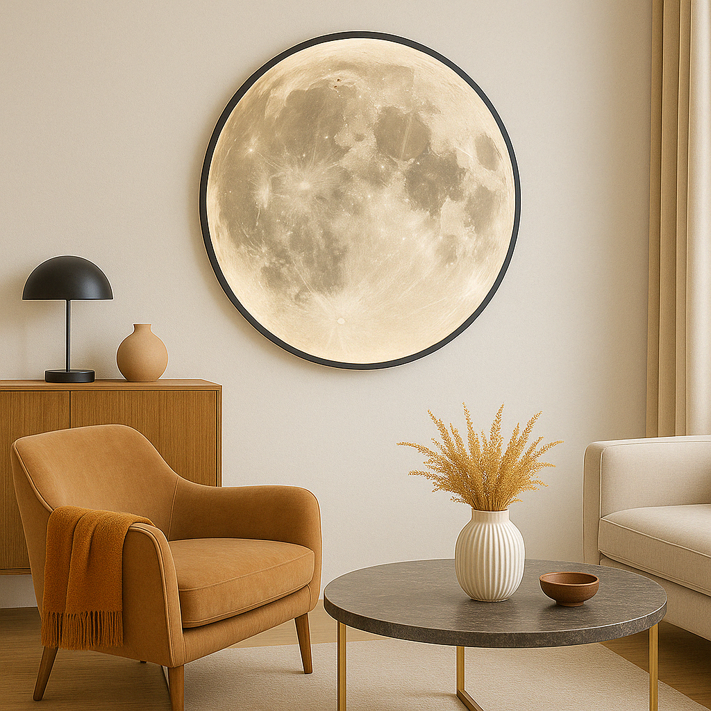 Lunari | Realistische Glanzende Maan Wandlamp