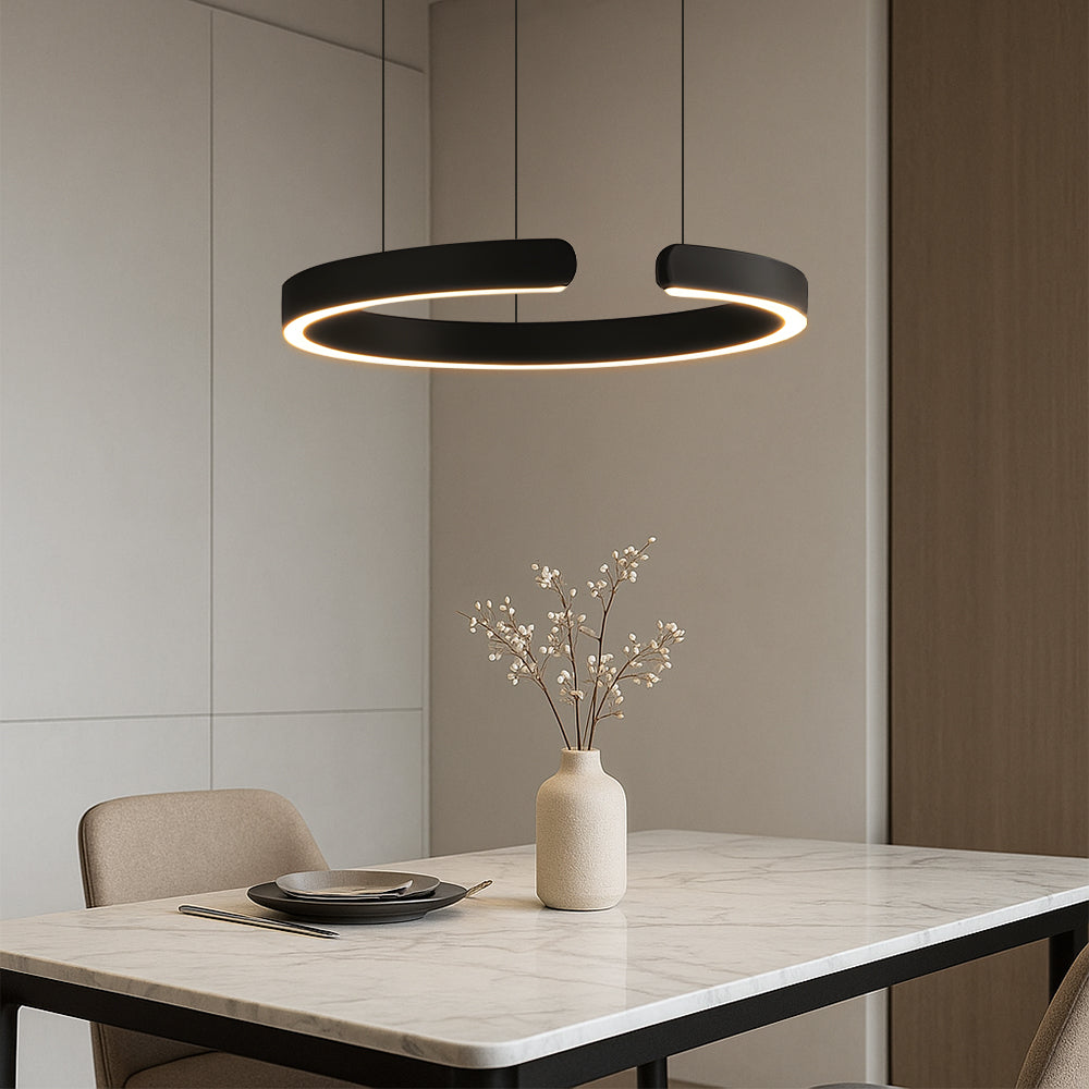 Cyclus | Hedendaagse Open Ring Metalen Hanglamp