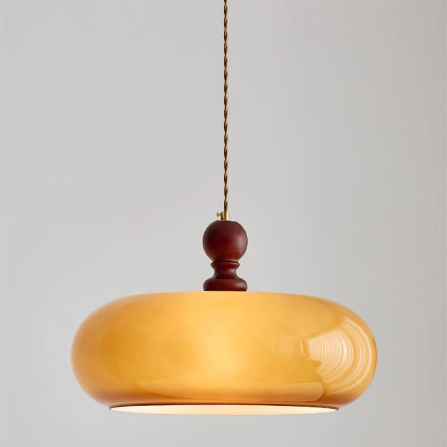 Valnord | Noordse Gebogen Amber Glazen Hanglamp