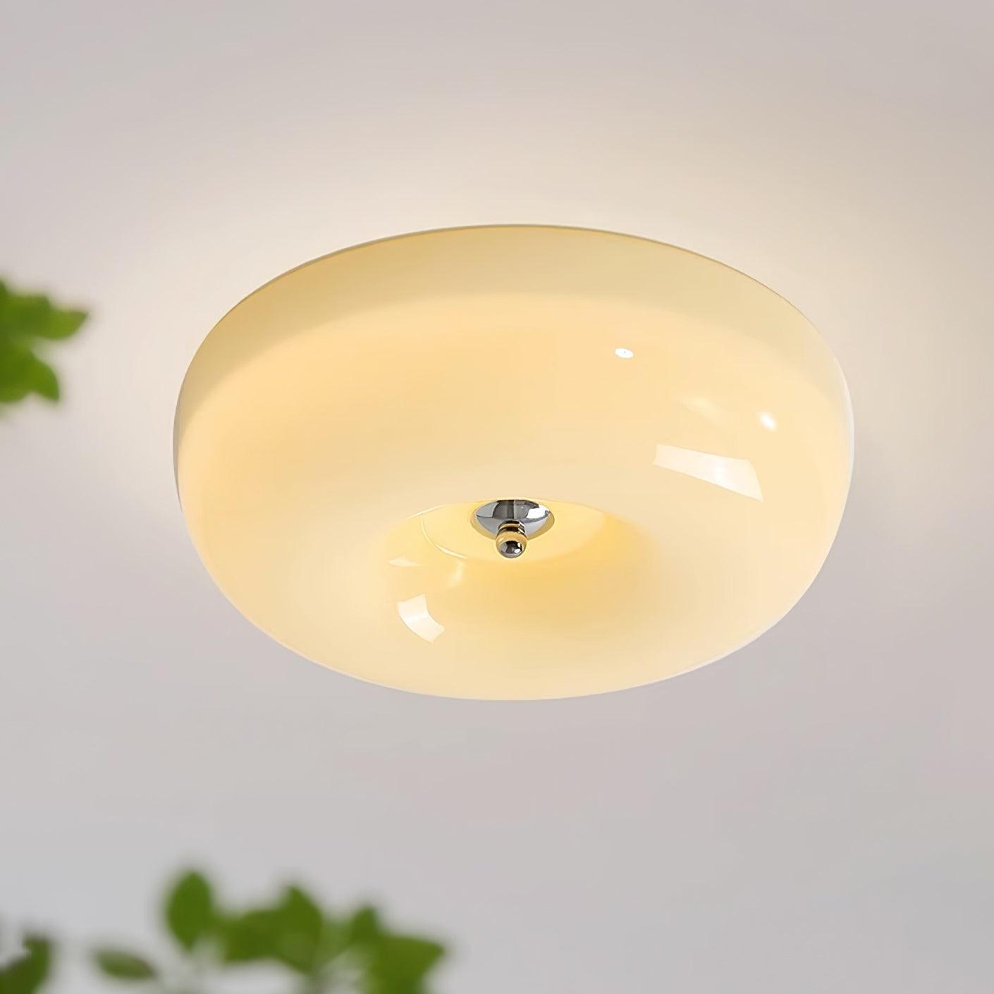 Belvonte | Ronde matglazen opbouw plafondlamp