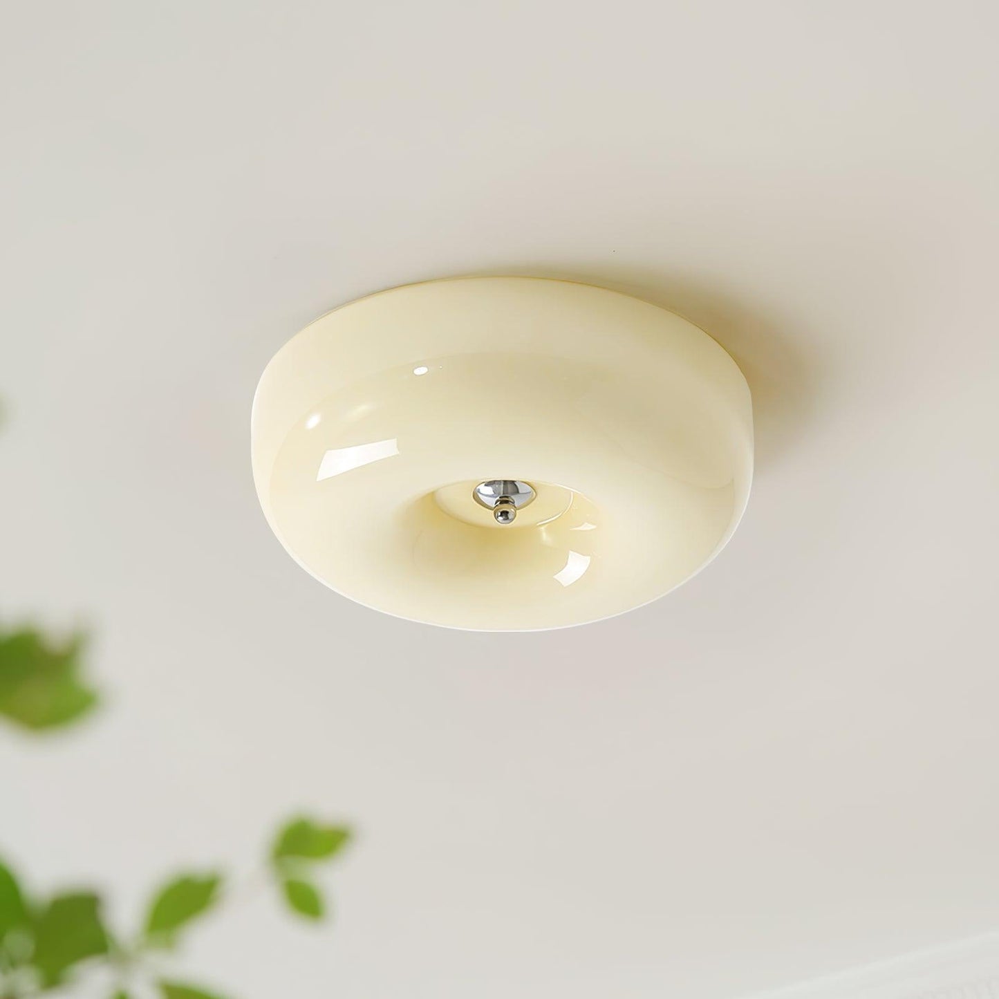 Belvonte | Ronde matglazen opbouw plafondlamp