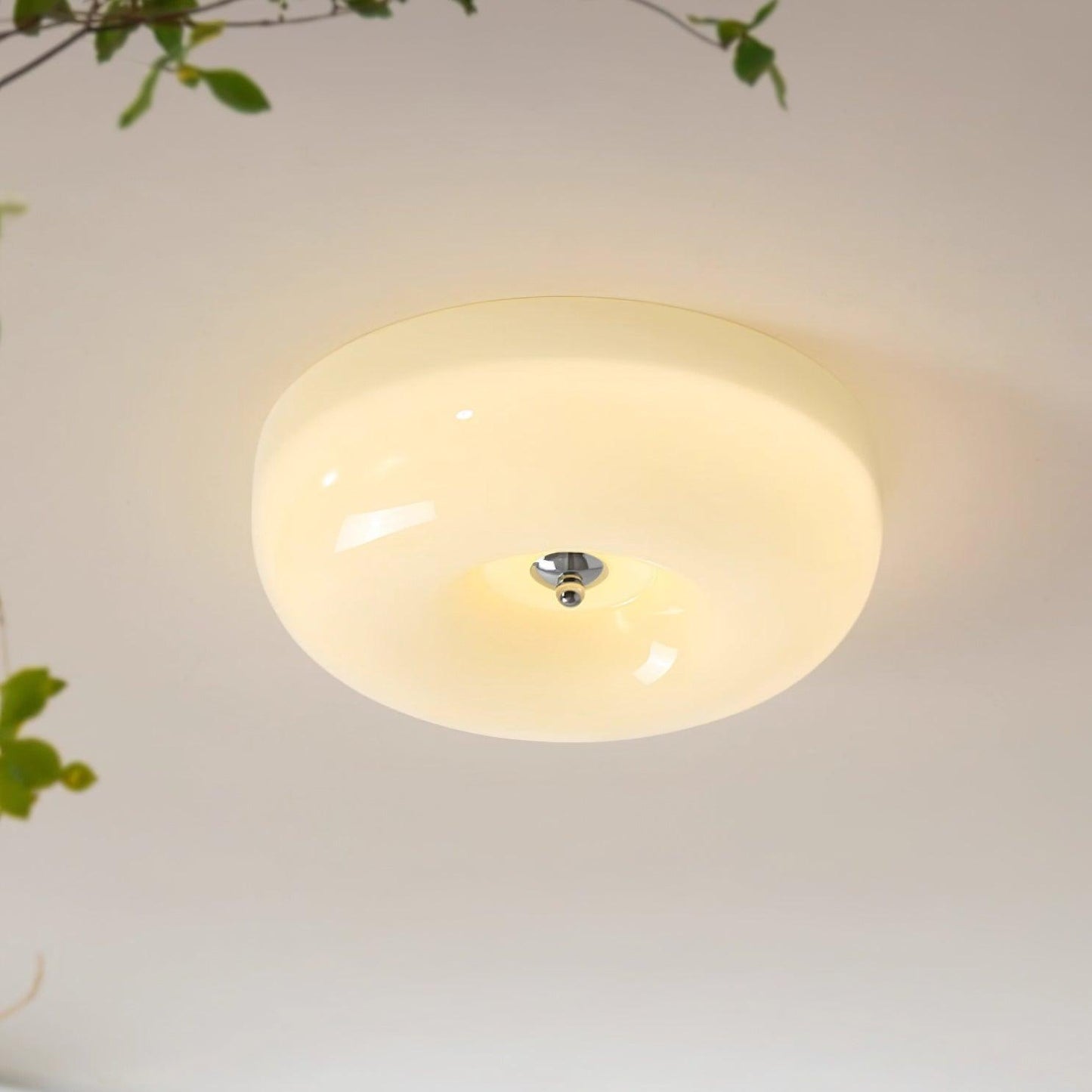 Belvonte | Ronde matglazen opbouw plafondlamp
