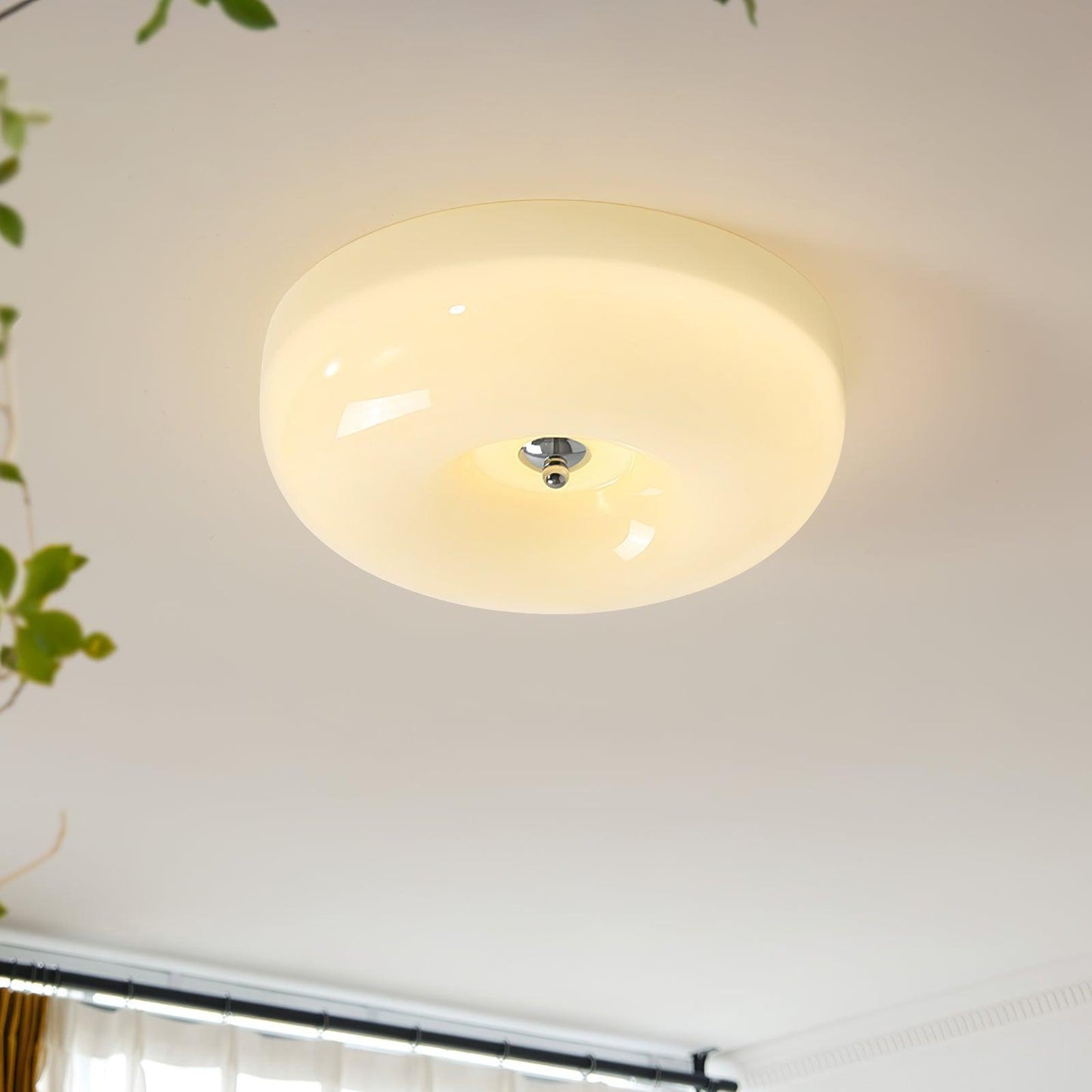 Belvonte | Ronde matglazen opbouw plafondlamp