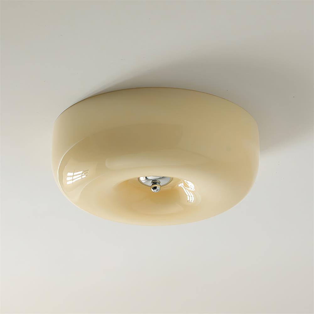 Belvonte | Ronde matglazen opbouw plafondlamp