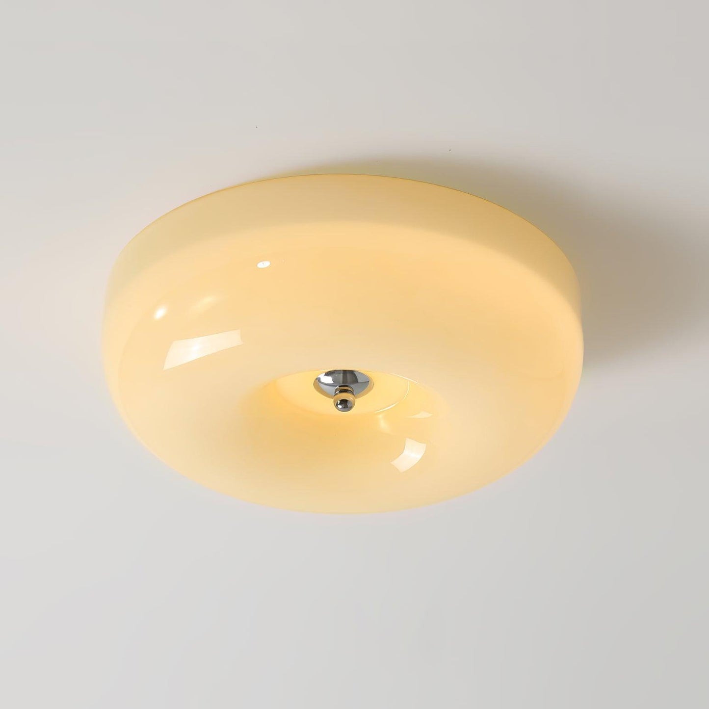 Belvonte | Ronde matglazen opbouw plafondlamp