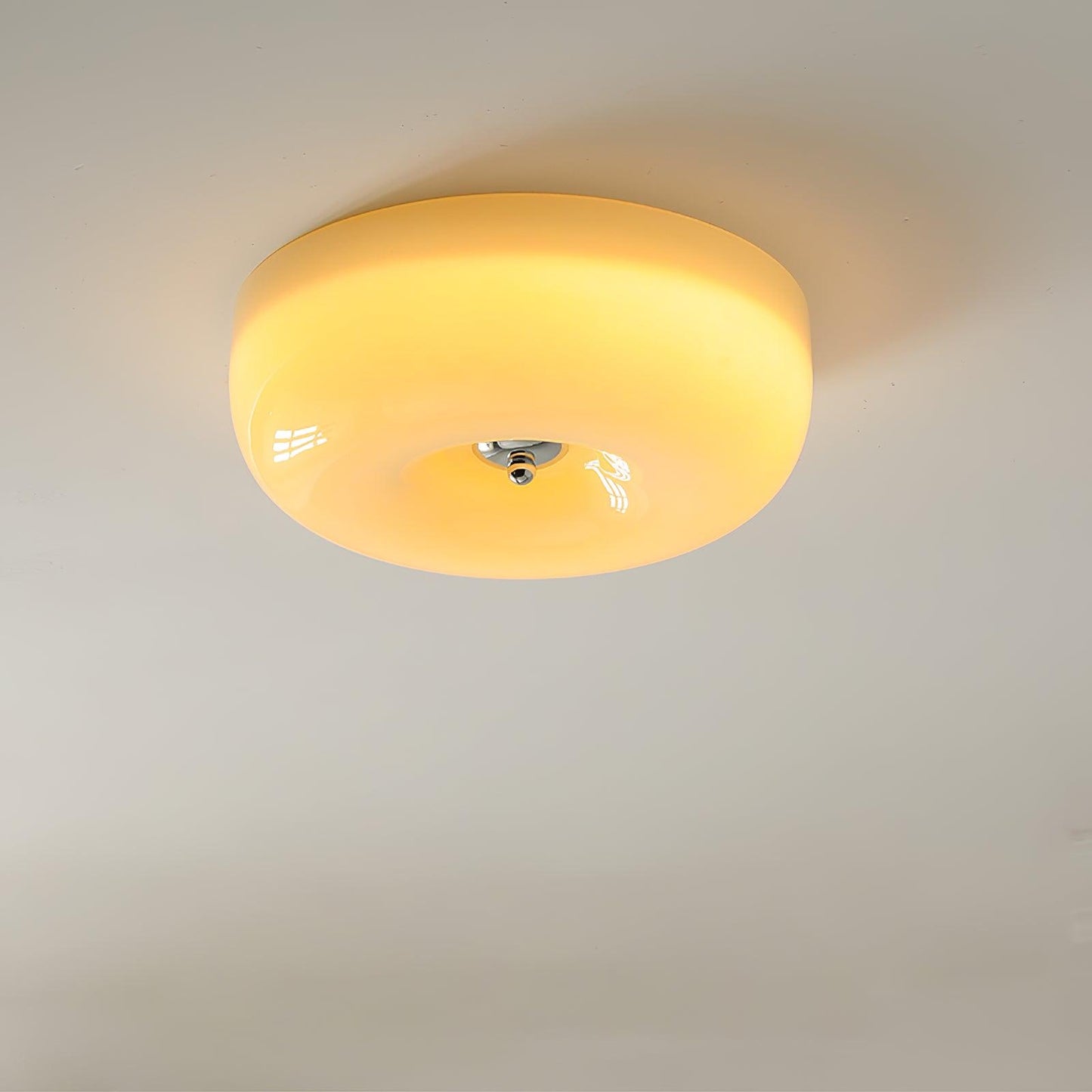 Belvonte | Ronde matglazen opbouw plafondlamp