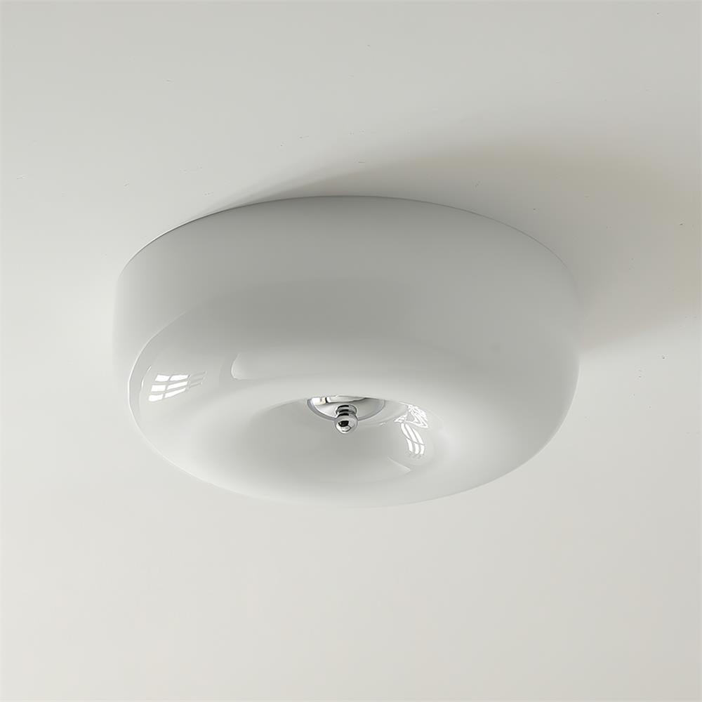 Belvonte | Ronde matglazen opbouw plafondlamp