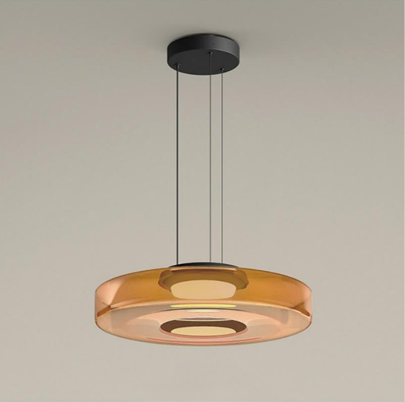 Ambera | Strakke Translucente Laagglas Hanglamp