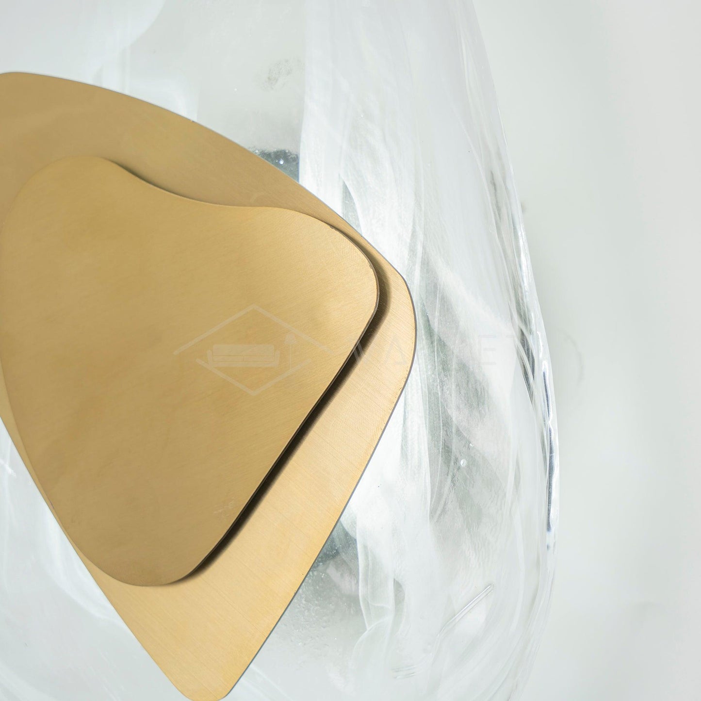 Zoryathen | Doorschijnende glazen geribbelde wandlamp