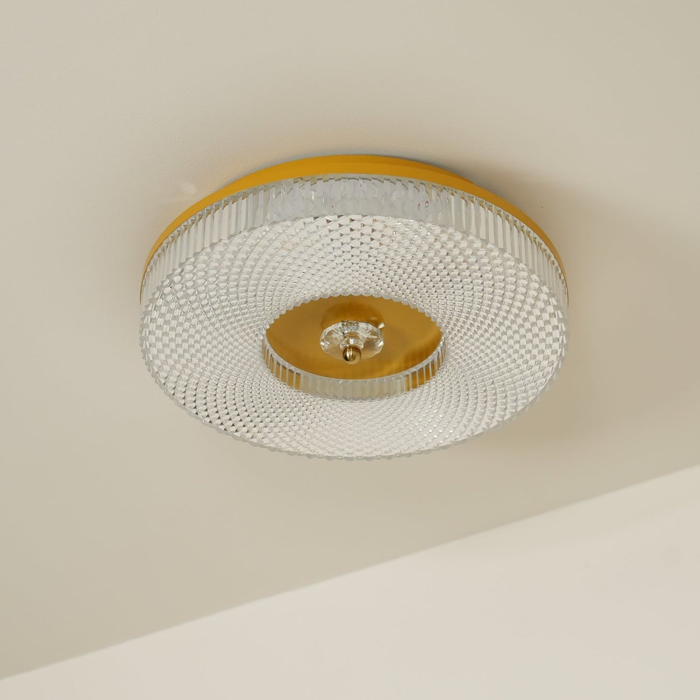 Corissam | Slanke schijf eigentijdse geometrische opbouw plafondlamp