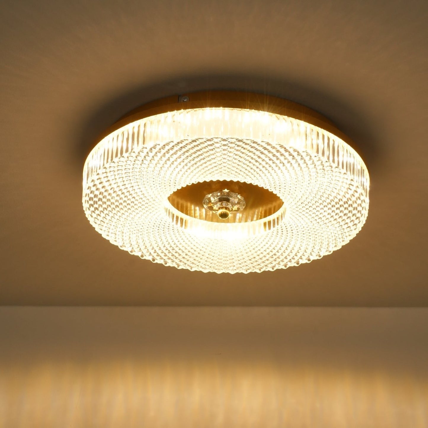 Corissam | Slanke schijf eigentijdse geometrische opbouw plafondlamp