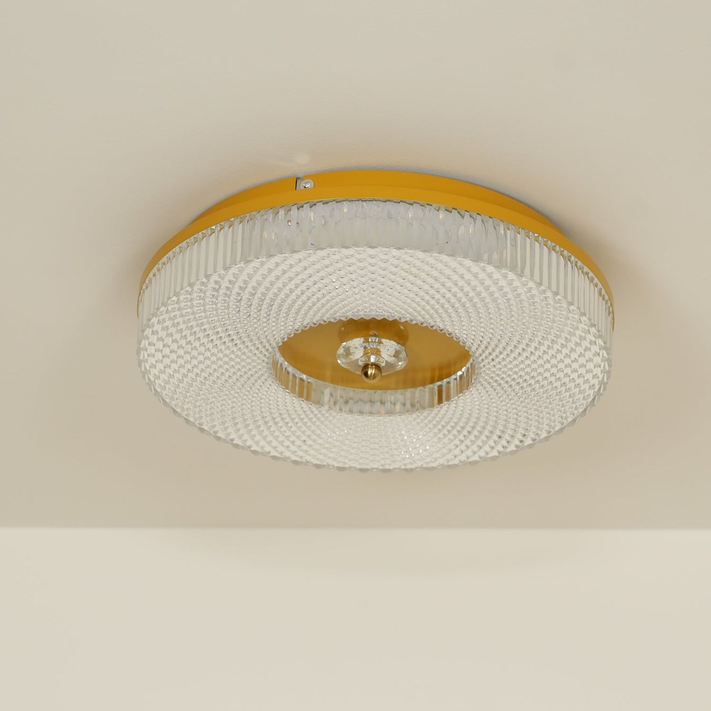 Corissam | Slanke schijf eigentijdse geometrische opbouw plafondlamp