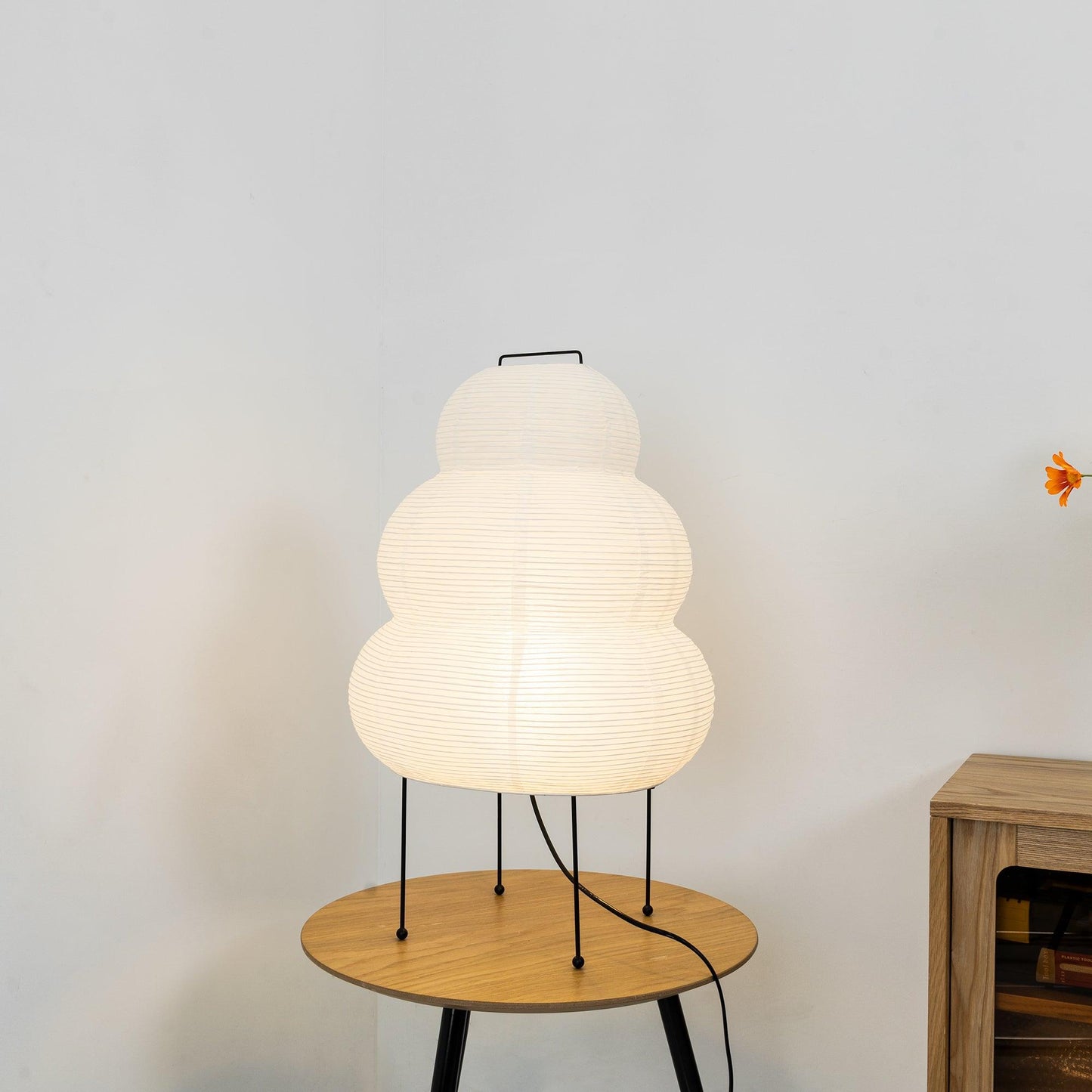 Kryntaleo | Japanse Geribbelde Bamboe Silhouet Oosterse Accent Tafellamp
