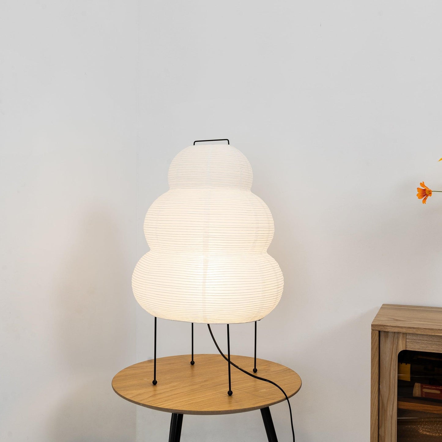 Kryntaleo | Japanse Geribbelde Bamboe Silhouet Oosterse Accent Tafellamp
