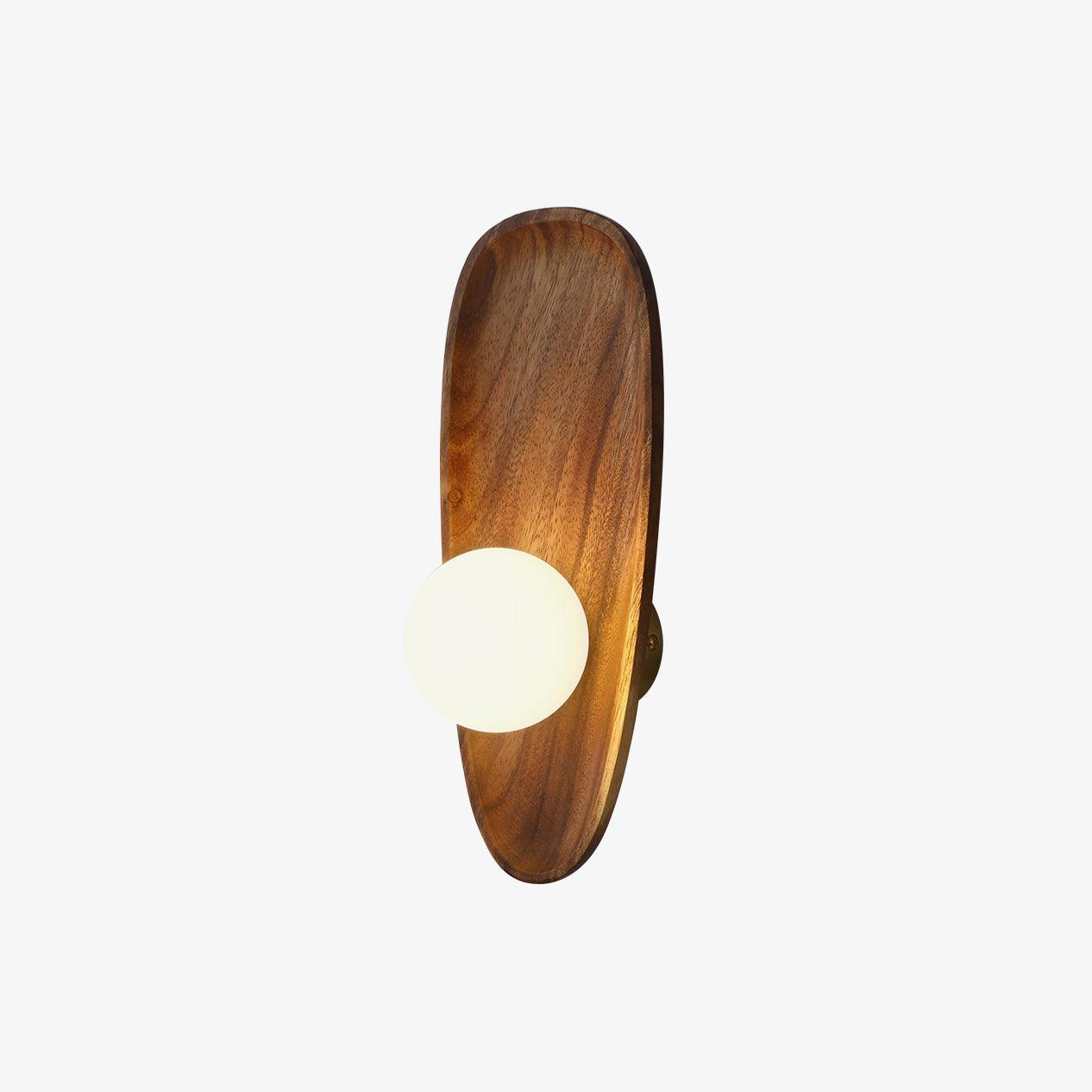 Merivane | Organische textuur glazen houten wandlamp