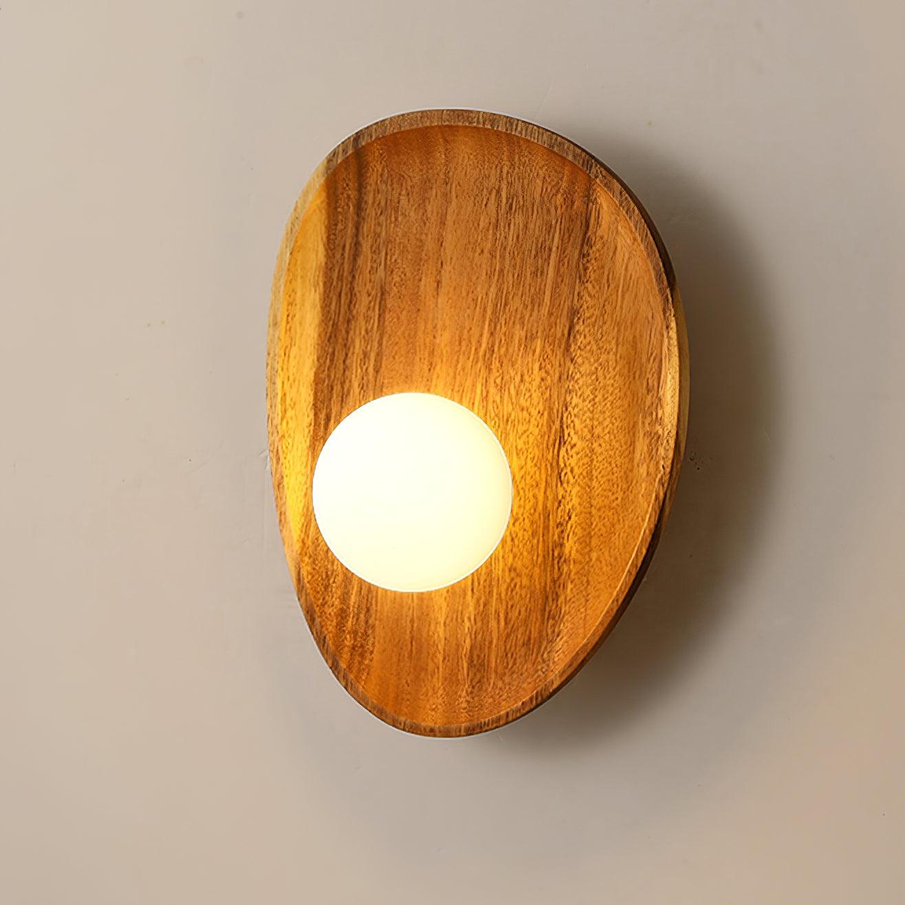 Merivane | Organische textuur glazen houten wandlamp